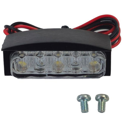 ⭐Universal LED License Plate Light Clear Glass QUADRA with E-Mark⭐