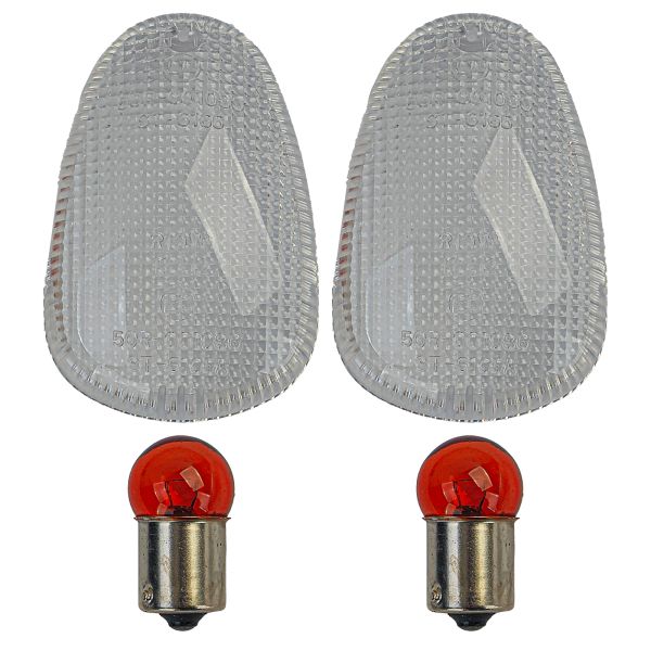 Clear Glass Motorcycle Turn Signal Lens with Bulb for Aprilia with E-Mark