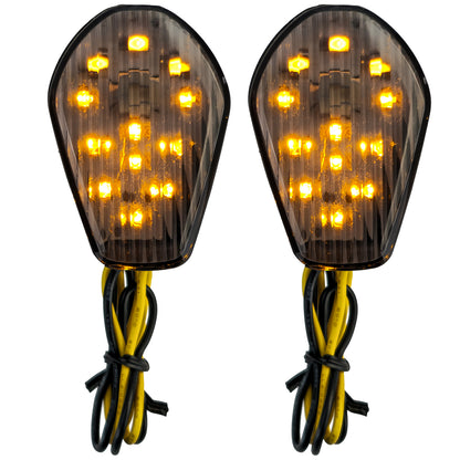 ❄️Moto LED Indicatori di Direzione Carenatura Fumo per Suzuki GSX R 600 750 ❄️