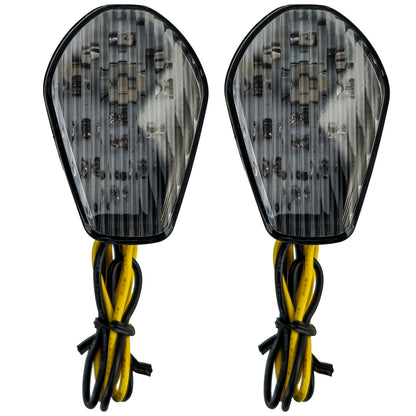 ❄️Moto LED Indicatori di Direzione Carenatura Fumo per Suzuki GSX R 600 750 ❄️