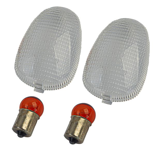 Clear Glass Motorcycle Turn Signal Lens with Bulb for Triumph with E-Mark