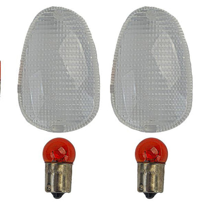 Clear Glass Motorcycle Turn Signal Lens with Bulb for Triumph with E-Mark