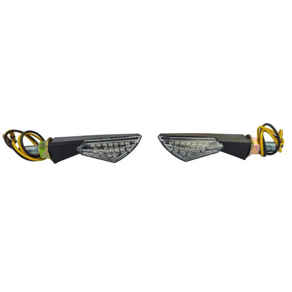 ⭐Set di indicatori di direzione a LED cromati per moto universali TWIST con E-Ma