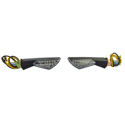 ⭐Set di indicatori di direzione a LED cromati per moto universali TWIST con E-Ma