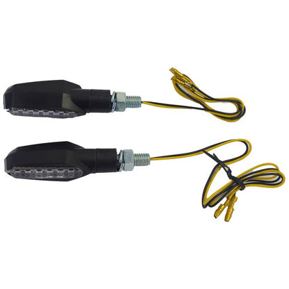 ⭐Set di indicatori di direzione a LED in vetro trasparente universale per moto