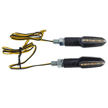 ⭐Set di indicatori di direzione a LED in vetro trasparente universale per moto