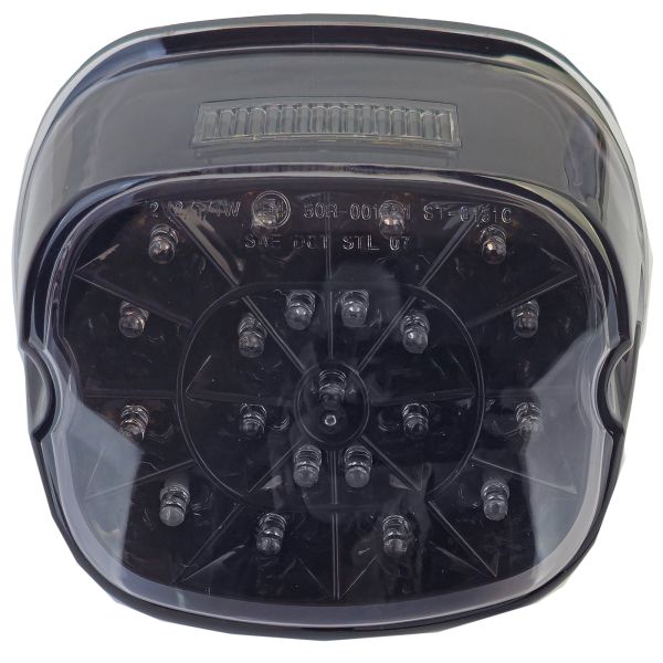 Fanale posteriore a LED per moto, alloggiamento fumé nero per Harley Sportster Glides FLST