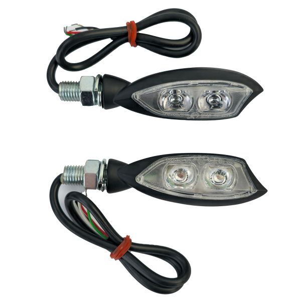 MORELLA SMOKE Universal Motorcycle LED Turn Signal Rear Light Set with E-Mark