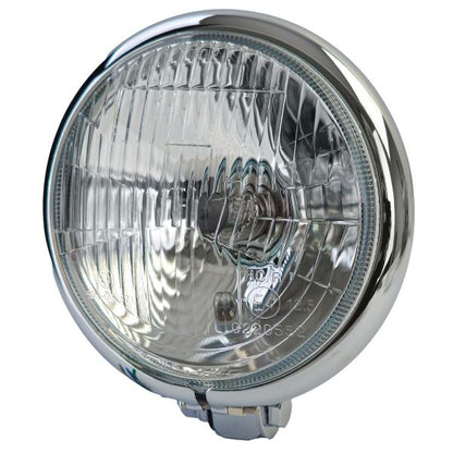 ⭐Faro universale per moto da 5 3/4" Bates Style cromato con E-Mark⭐