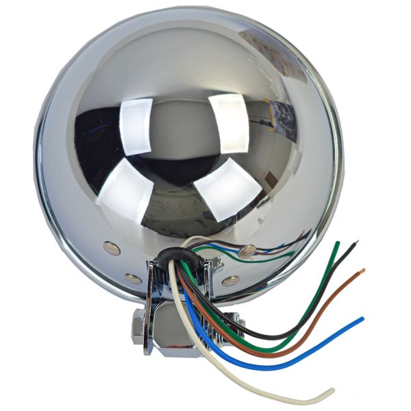 ⭐Faro universale per moto da 5 3/4" Bates Style cromato con E-Mark⭐