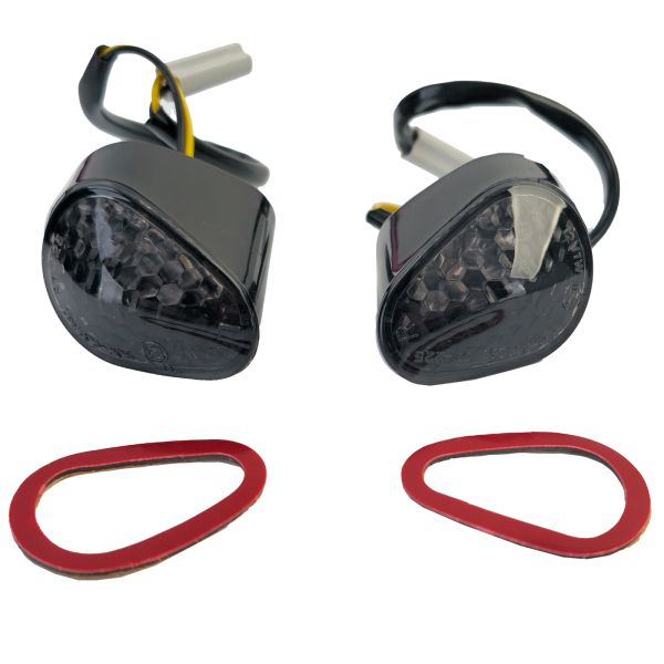 ⭐Carena Moto LED Indicatori di Direzione Fumo per Yamaha R1 2008-2009 con E-Mark