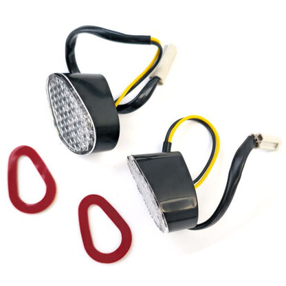 ⭐Indicatore di direzione in vetro trasparente a LED per moto per R1/R6 con E-Mar