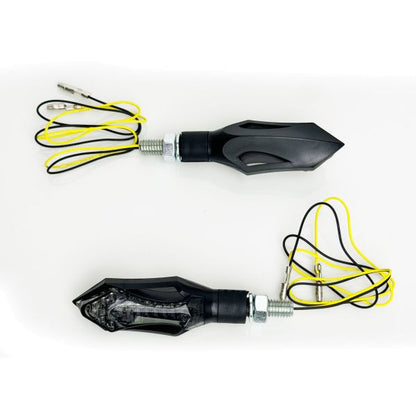 Universal Motorcycle LED Turn Signal Set HATCH SMOKE with E-Mark