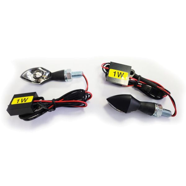 Set di indicatori di direzione a LED in vetro trasparente universale per moto PEN HEAD con E-Mark