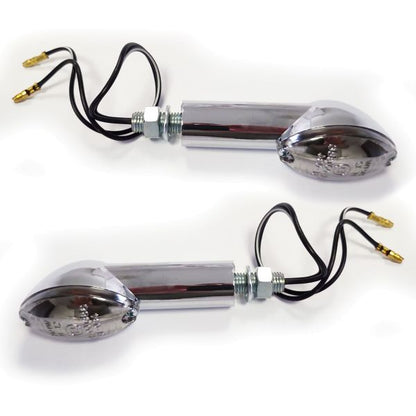 ⭐Set di indicatori di direzione alogeni universali per moto CATEYE 40mm cromato