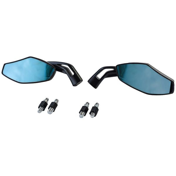 ⭐LUCA Universal Motorcycle Mirror Set in Black⭐