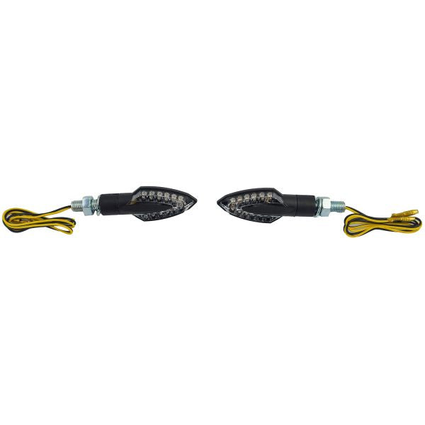 ⭐Set di indicatori di direzione a LED in vetro trasparente universale per moto
