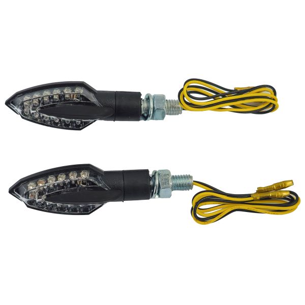 ⭐Set di indicatori di direzione a LED in vetro trasparente universale per moto