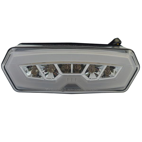 ⭐Fanale posteriore a LED per moto + indicatore barra luminosa in vetro traspare⭐