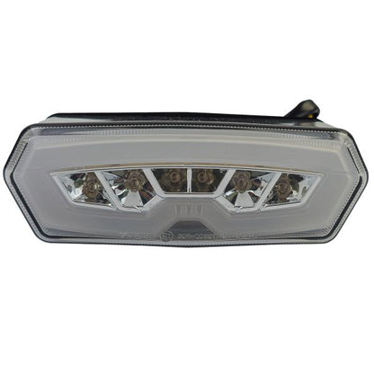 ⭐Fanale posteriore a LED per moto + indicatore barra luminosa in vetro traspare⭐