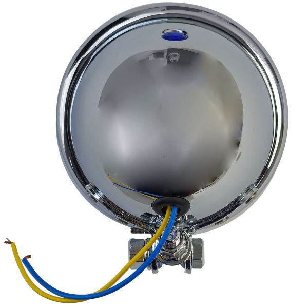 ⭐Universal Clear Glass H3 Motorcycle Headlight Chrome Steel Housing⭐