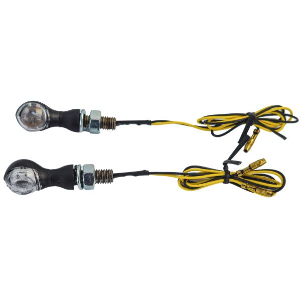 ⭐Set di indicatori di direzione a LED in vetro trasparente universale per moto