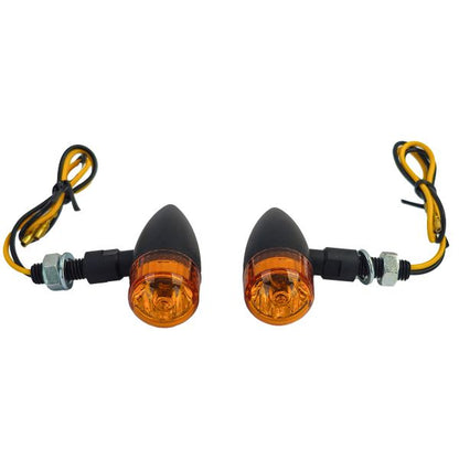 ⭐Universal TEAR DROP Halogen Turn Signal Light Set with Yellow Glass⭐