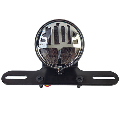 ❄️Moto LED MillersStop Fari Posteriore Luce Freno Custom con Staffa+OmologatoE❄️