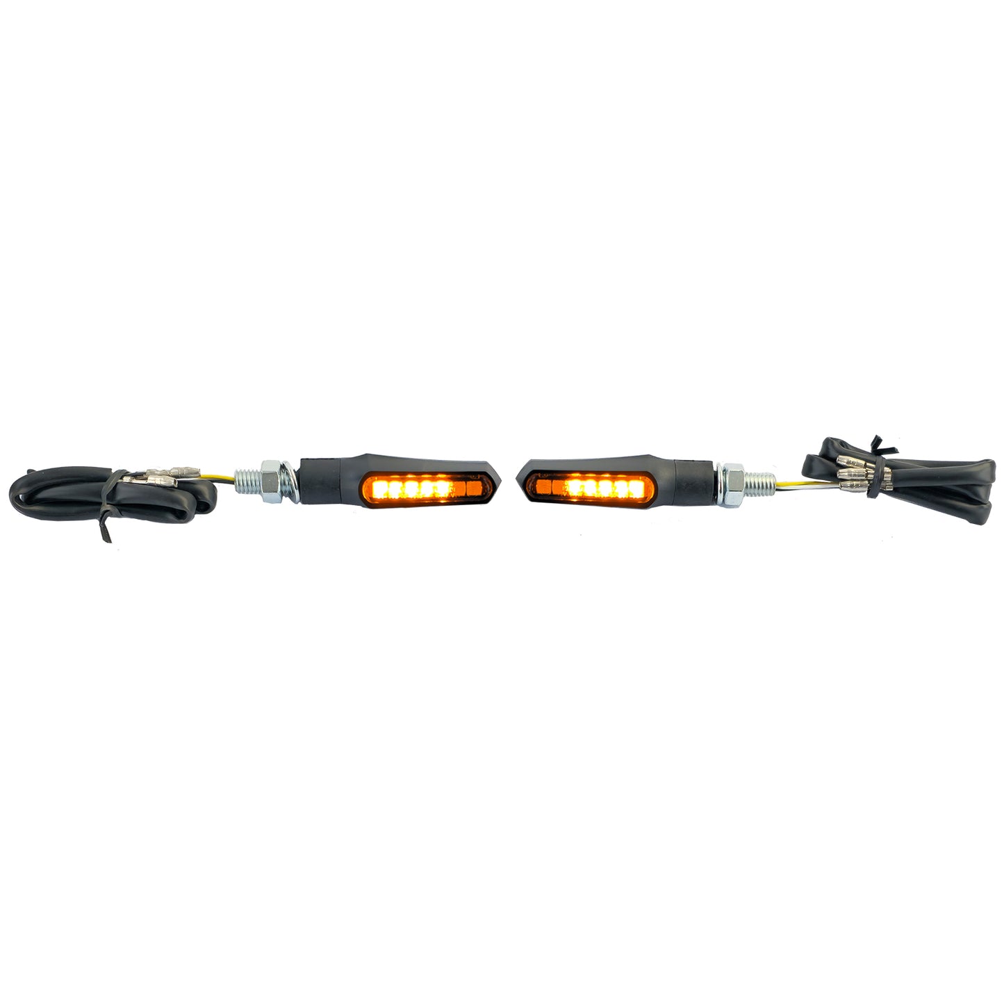 ❄️Mini indicatore LED per moto e luce di parcheggi Shark nero fumo con marchiE❄️