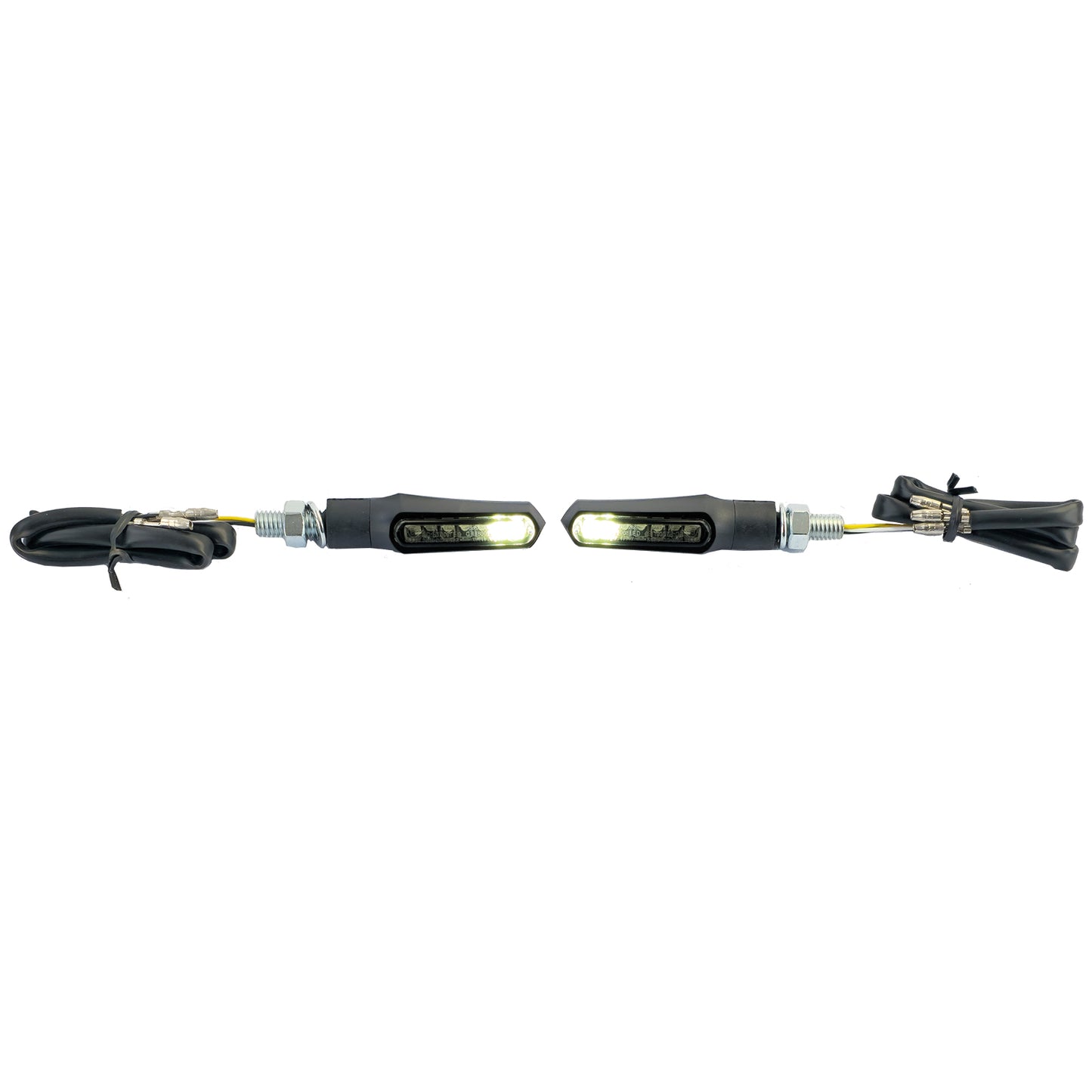 ❄️Mini indicatore LED per moto e luce di parcheggi Shark nero fumo con marchiE❄️