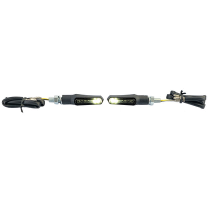 ❄️Mini indicatore LED per moto e luce di parcheggi Shark nero fumo con marchiE❄️