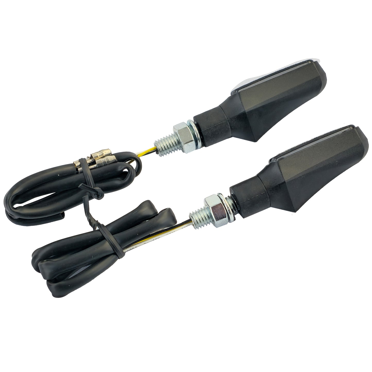 ❄️Mini indicatore LED per moto e luce di parcheggi Shark nero fumo con marchiE❄️