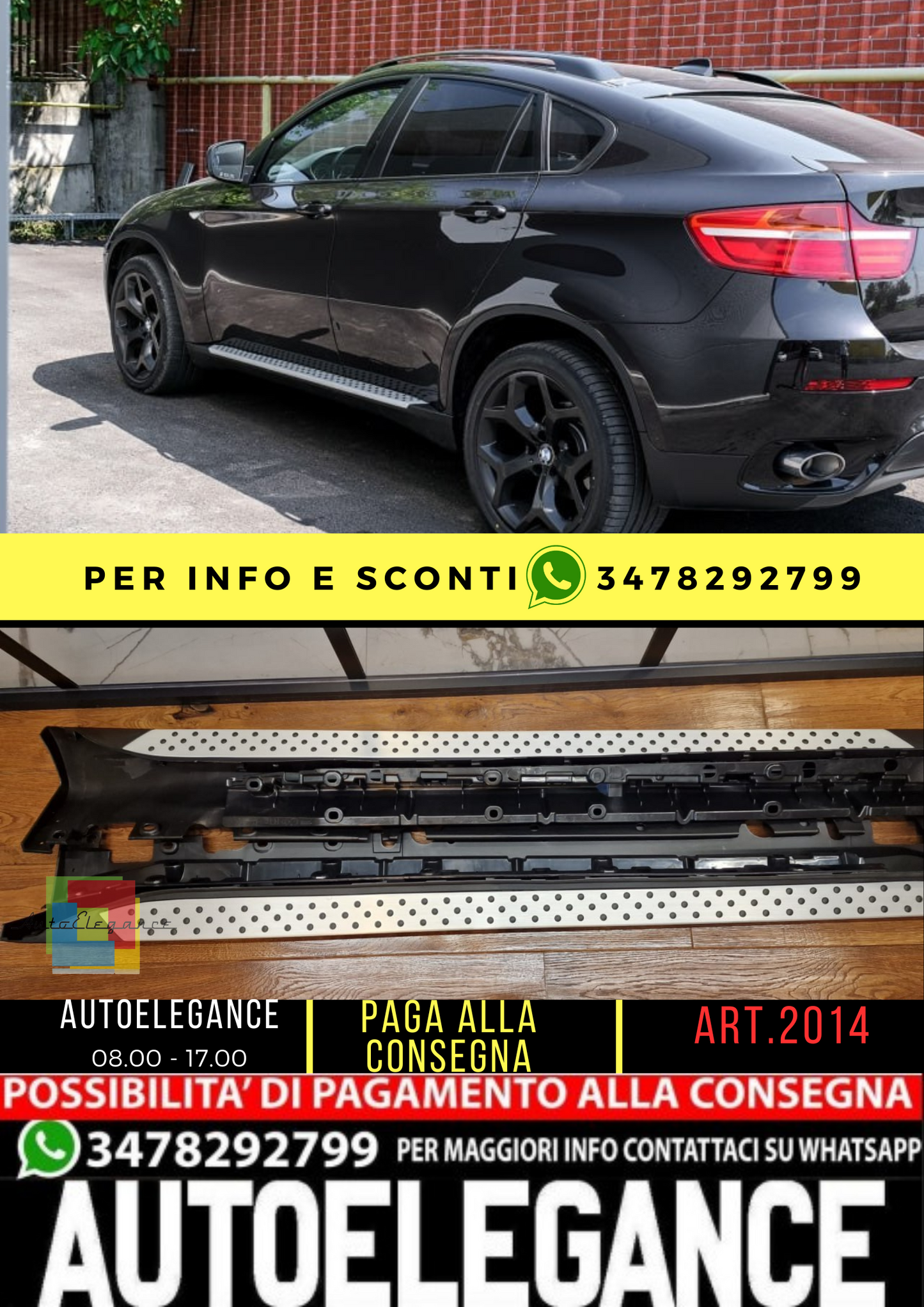 ⭐2014 RUNNING BOARDS SUITABLE FOR BMW X6 E71 E72 2008-2014⭐ 