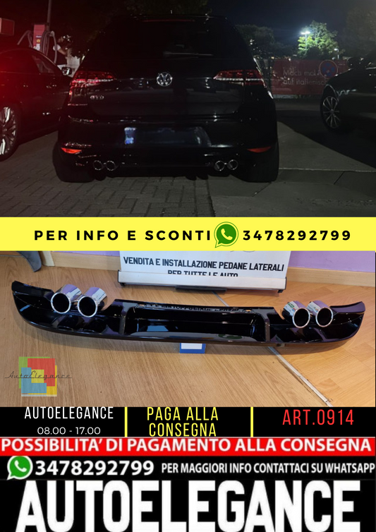 ⭐0914 DIFFUSER SUITABLE FOR VW GOLF 7.5 LOOK RLINE TERMINALS ⭐ 