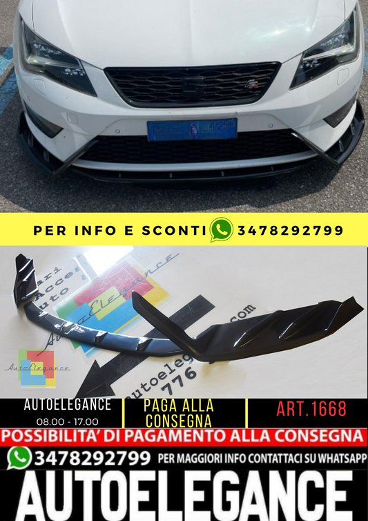 ⭐1668 SPLITTER ADATTO PER LEON 5F 2012-2016 FR LOOK LENZ DESIGN ⭐