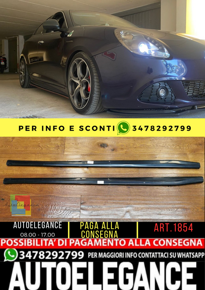 ⭐1854 MINIGONNE ADATTE PER ALFA ROMEO GIULIETTA 2010-2020 NERO LUCIDO⭐