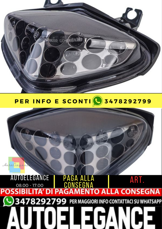 ⭐Fanale posteriore moto a LED in vetro trasparente Fumé per Suzuki 1300 GSX B-K⭐