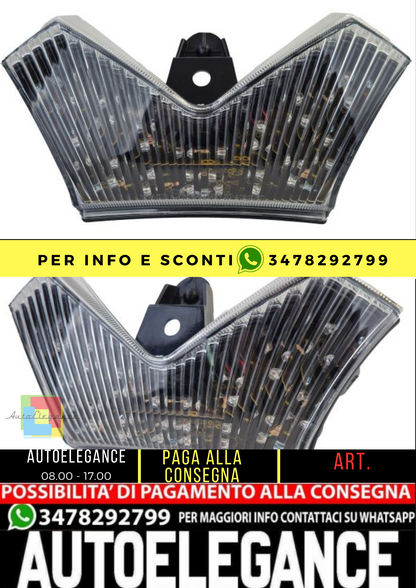 ⭐Fanale posteriore moto a LED in vetro trasparente per Kawasaki ZX14 ZX14R ZZR1⭐