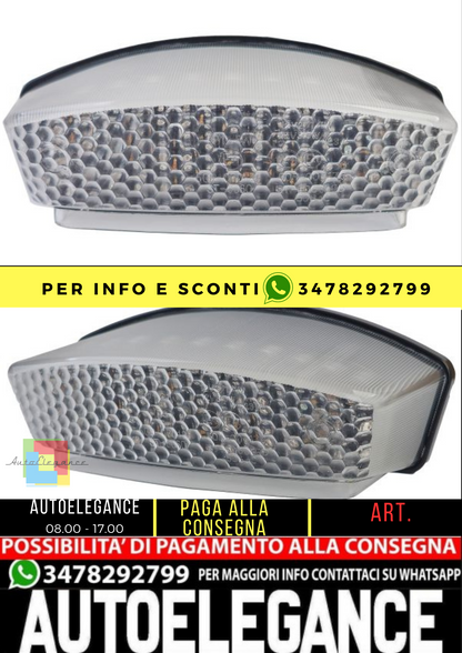 ⭐Fanale posteriore moto a LED bianco per Ducati Monster 94-08 ⭐
