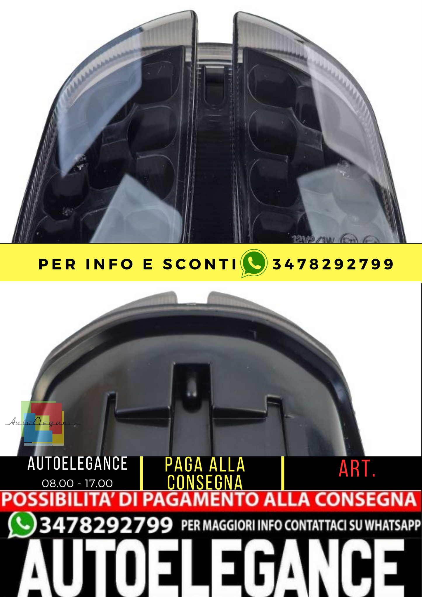 ⭐Fanale posteriore moto a LED in vetro trasparente Fumé per Suzuki GSX-R 600 GS⭐