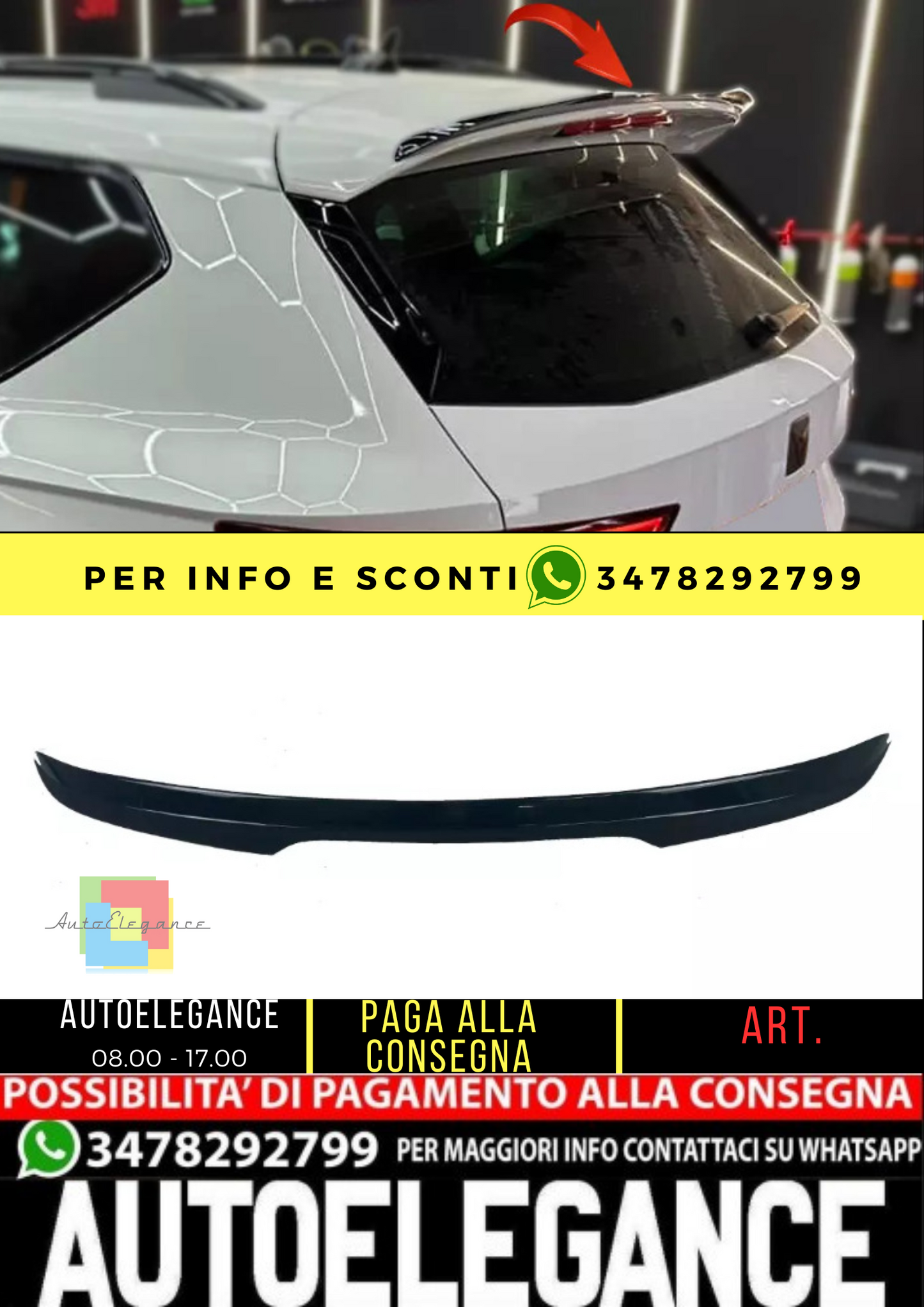 ⭐Spoiler posteriore adatto per  CUPRA Ateca ⭐