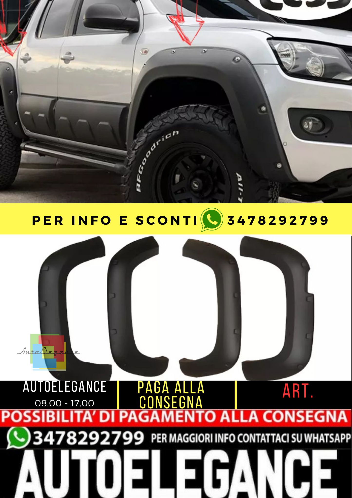 ⭐Parafanghi adatto per VW Amarok 2010-2016 4 pezzi. con approvazione TÜV⭐