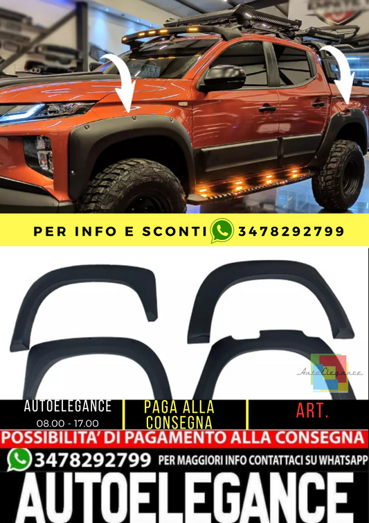 ⭐Parafanghi compatibili con MITSUBISHI L200 2019+ Adblue con ABE TÜV⭐