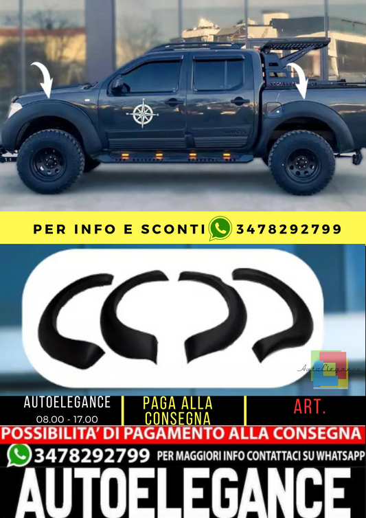 ⭐ Parafanghi adatto per NISSAN Navara D40 2005-2010 con ABE TÜV ⭐