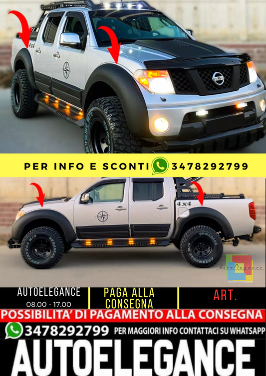 ⭐PROTEZIONI PORTIERE ADATTO PER NISSAN Navara D 40 2010-2014 4 pezzi⭐