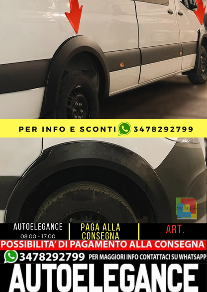 ⭐PROTEZIONI PORTIERE ADATTO PER Mercedes Sprinter W907 2018 + 4 pz⭐