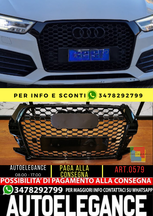 ⭐0579 GRIGLIA ADATTO PER AUDI RSQ3 8U 2016-2019 LOOK RSQ3⭐