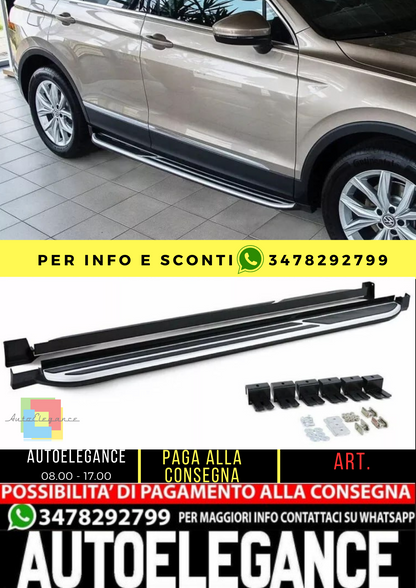 ⭐PEDANE ADATTO PER VW TIGUAN AD1 16-23 MINIGONNE SIDE STEPS⭐