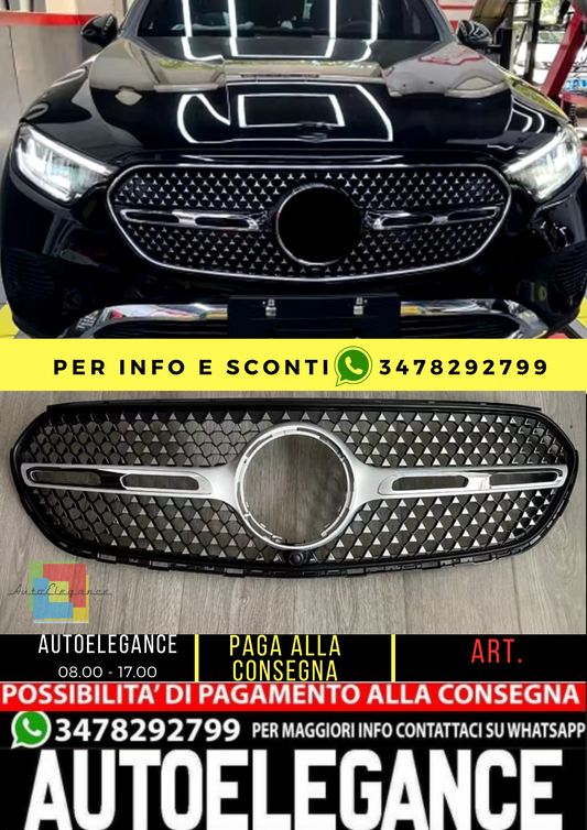 ⭐GRIGLIA ADATTA PER MERCEDES GLC X254 2023+ STANDARD LOOK DIAMANT⭐