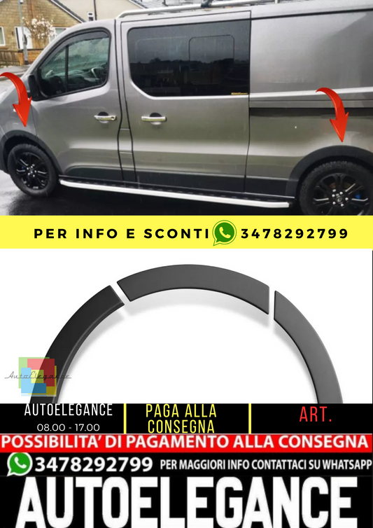 ⭐ PROTEZIONI PORTIERE ADATTO PER Renault Trafic 2014-2018 mit ABE⭐